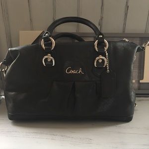 **FINAL PRICE** Coach Ashley black leather satchel